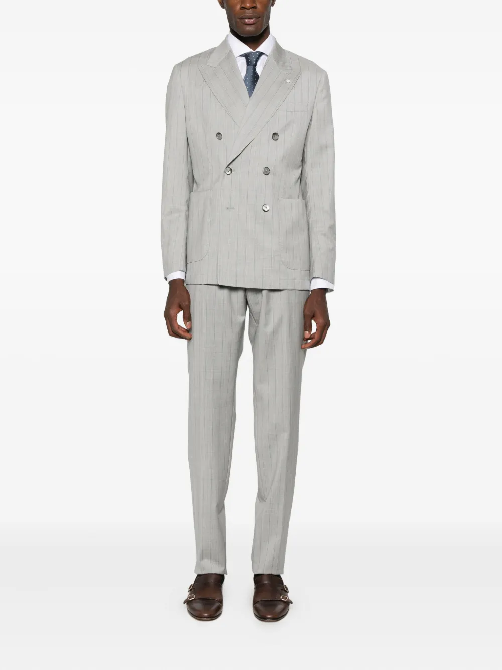 Manuel Ritz nålestribet dobbeltradet jakkesæt | Dobbeltradet jakkesæt | Image 2
