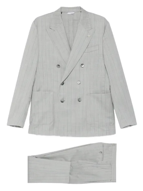 Manuel Ritz double-breasted pinstripe suit