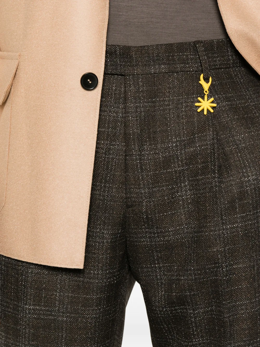 Manuel Ritz Straight plooibroek Bruin