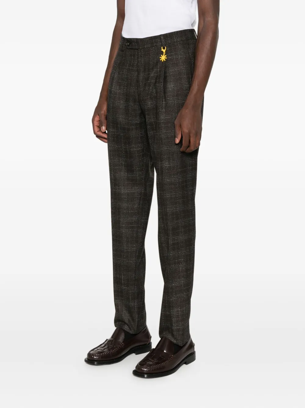 Manuel Ritz Straight plooibroek Bruin