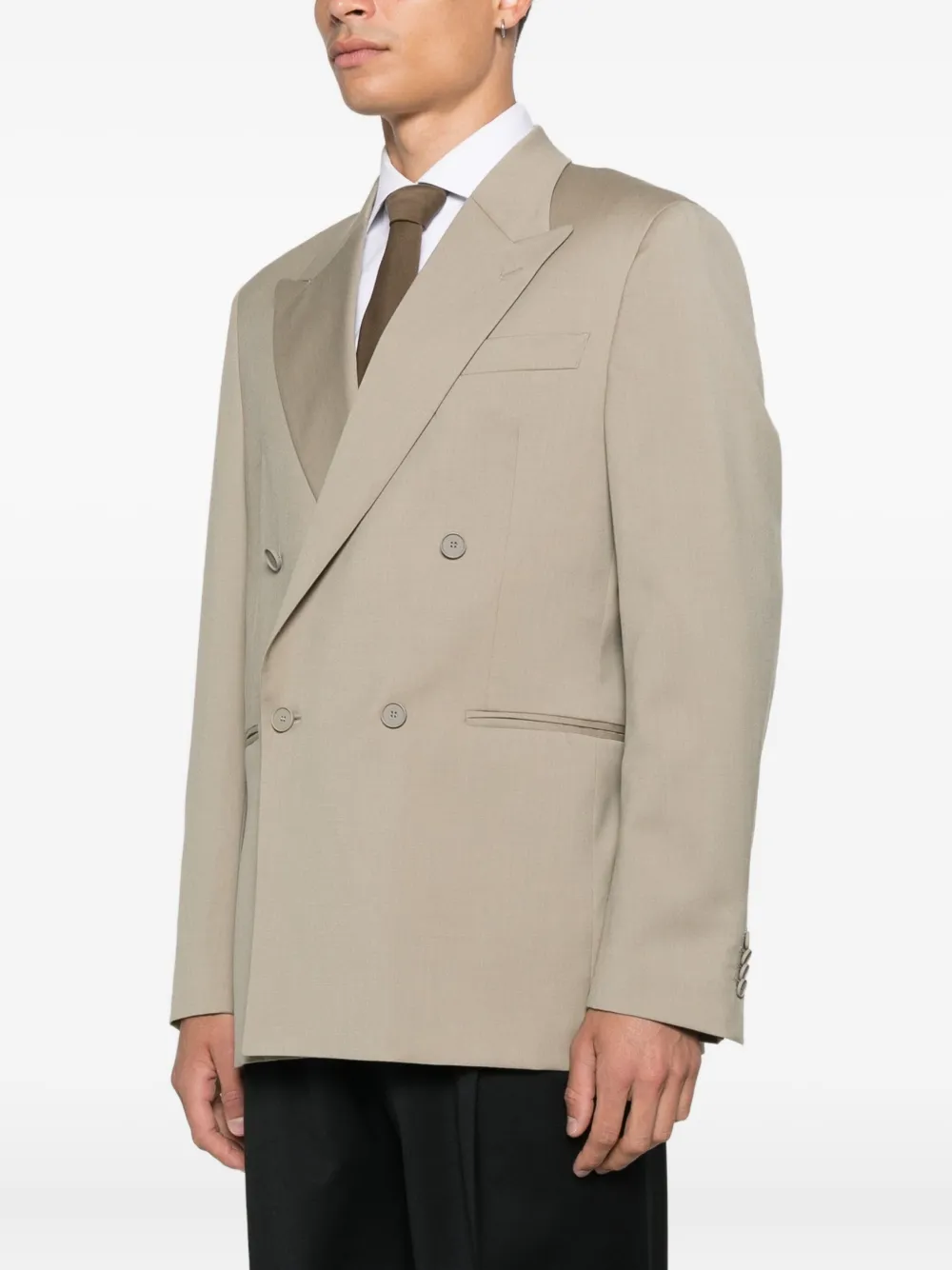 Manuel Ritz Blazer met dubbele rij knopen Beige