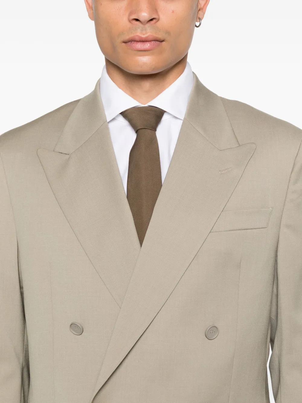 Manuel Ritz Blazer met dubbele rij knopen Beige