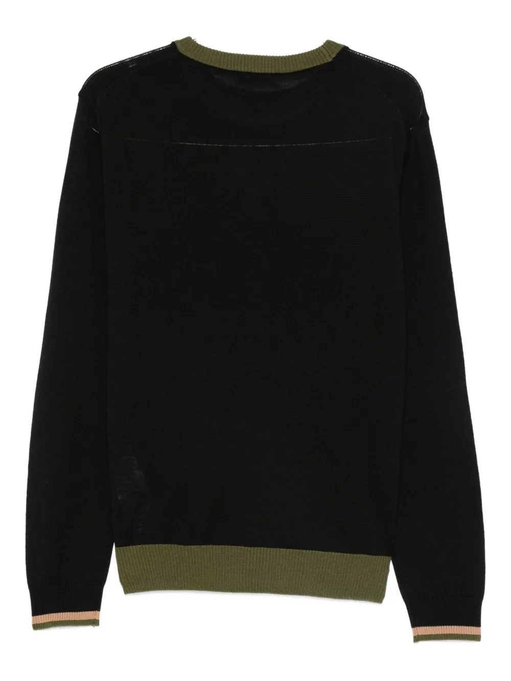 Manuel Ritz contrasting-trim sweater - Zwart