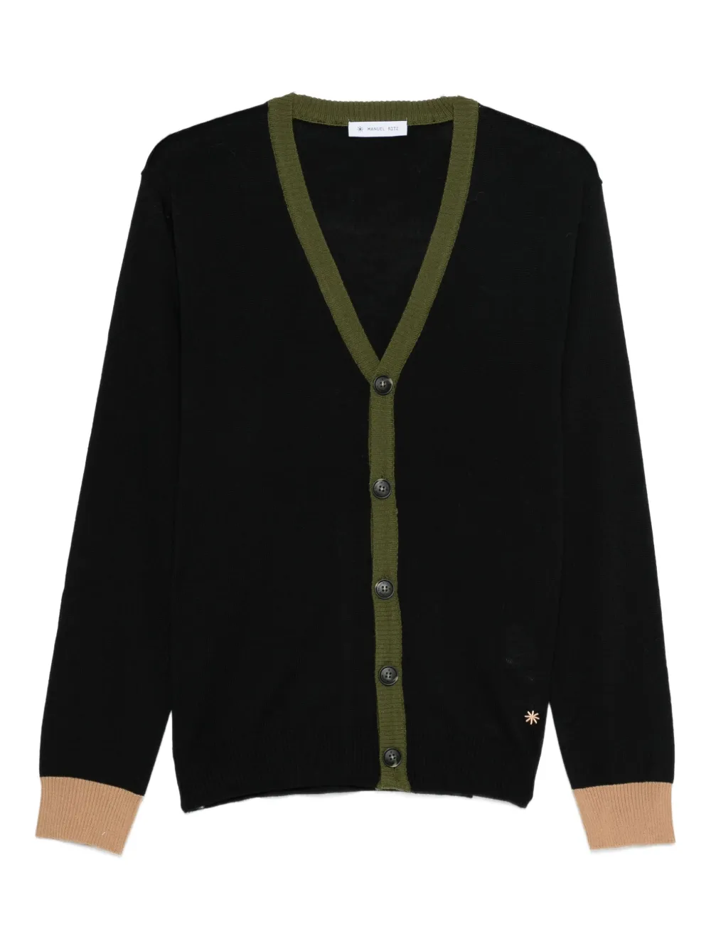 Manuel Ritz contrast-trim wool-blend cardigan | Black | Image 1