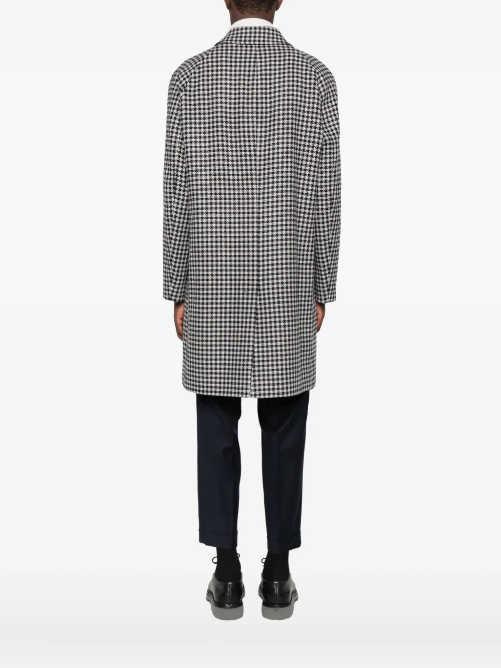 Manuel Ritz Jas met pied-de-poule print Grijs