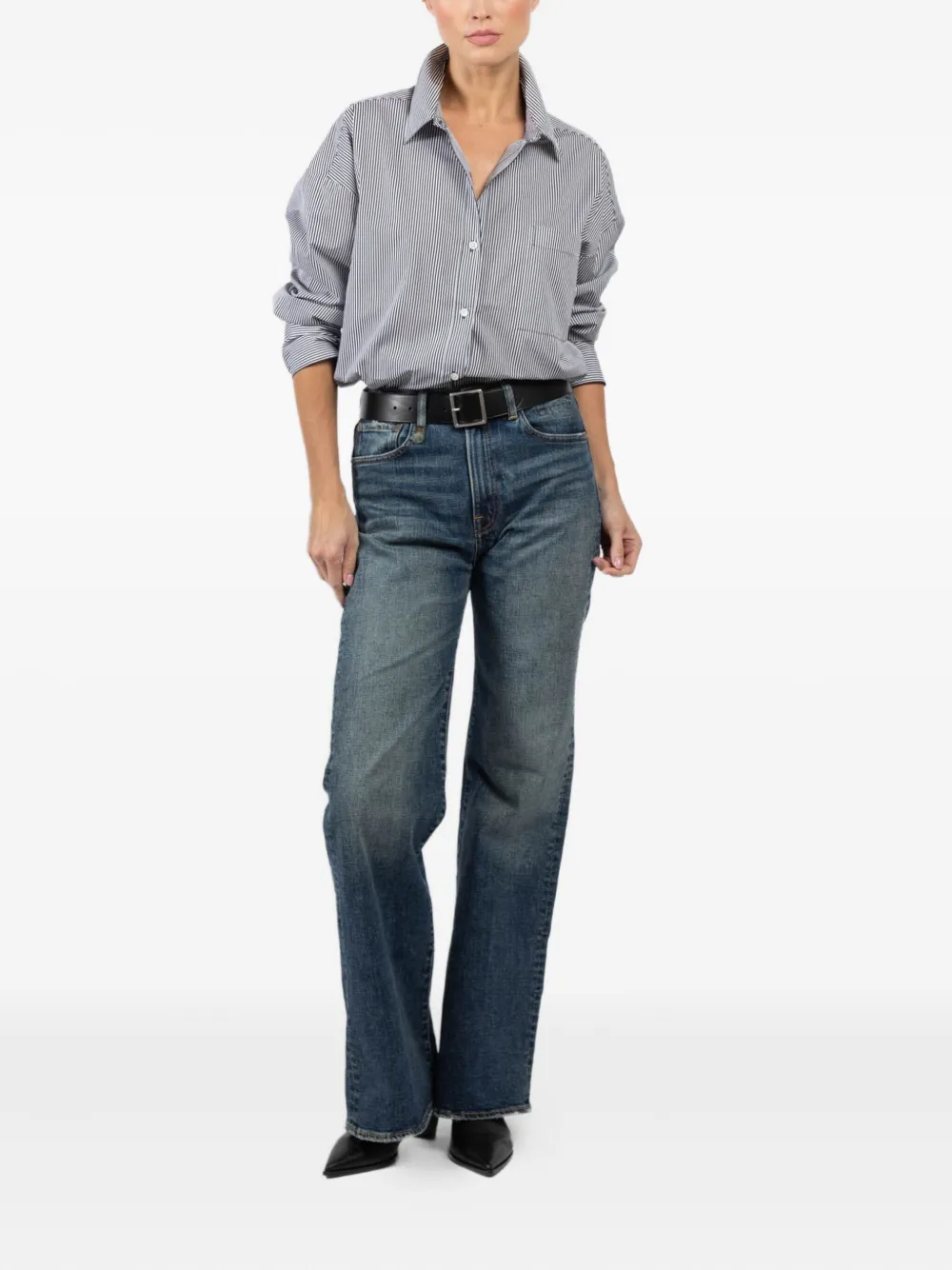 Arlo Mott Gestreept blouse - Grijs