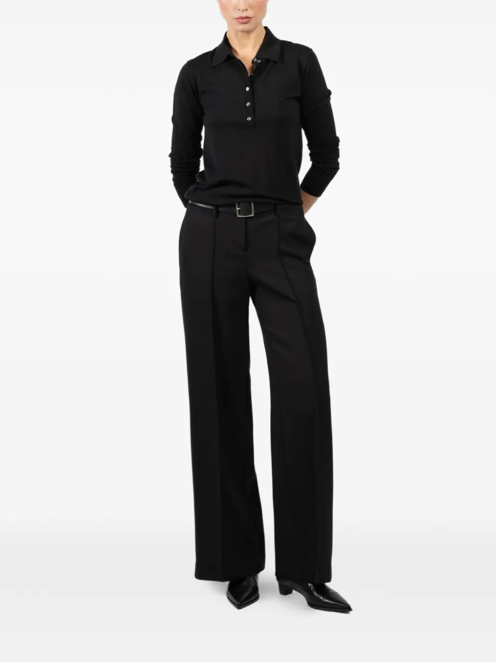 Kulson buttoned knitwear - Zwart