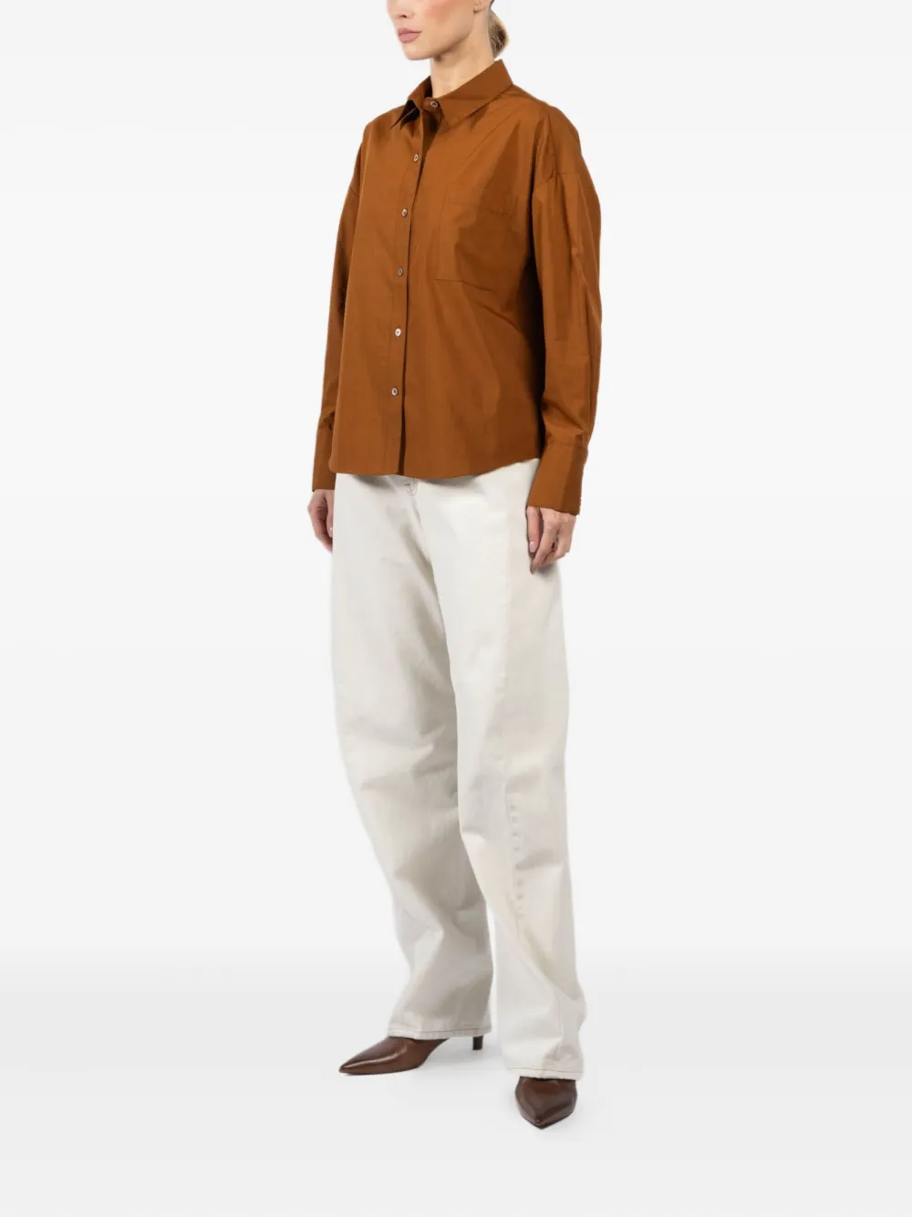 Arlo Mott cotton shirt - Bruin