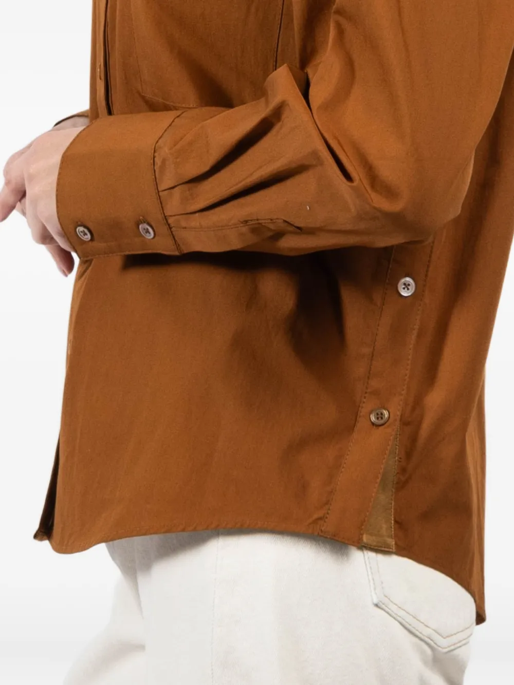 Arlo Mott Cotton Shirt In Brown