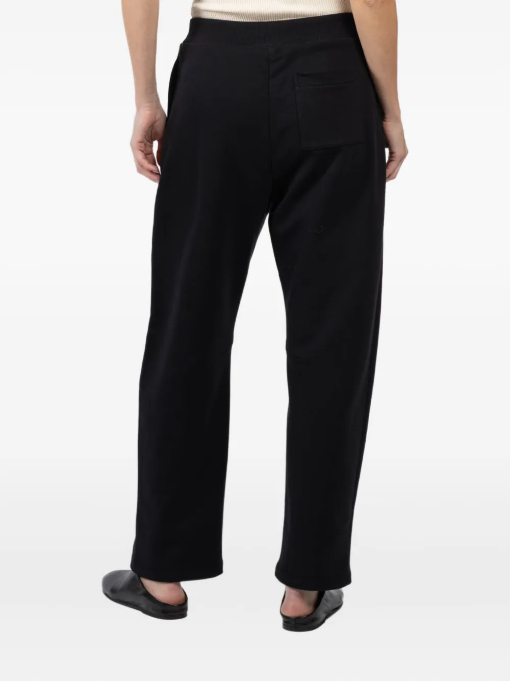 Arlo Mott Drawstring Cotton Trousers In Black
