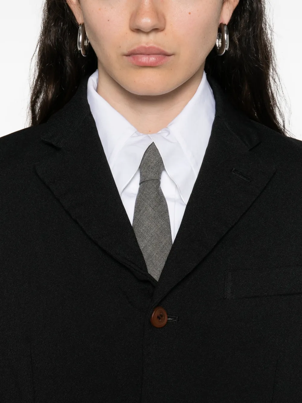 Comme Des Garçons Single-breasted Blazer In Black
