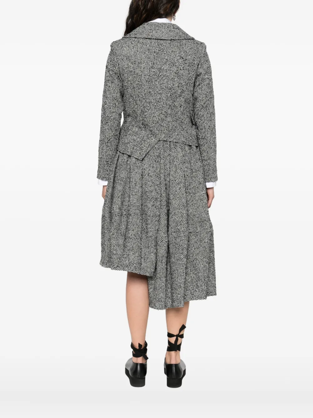 Comme Des Garçons Houndstooth Jacket In Gray