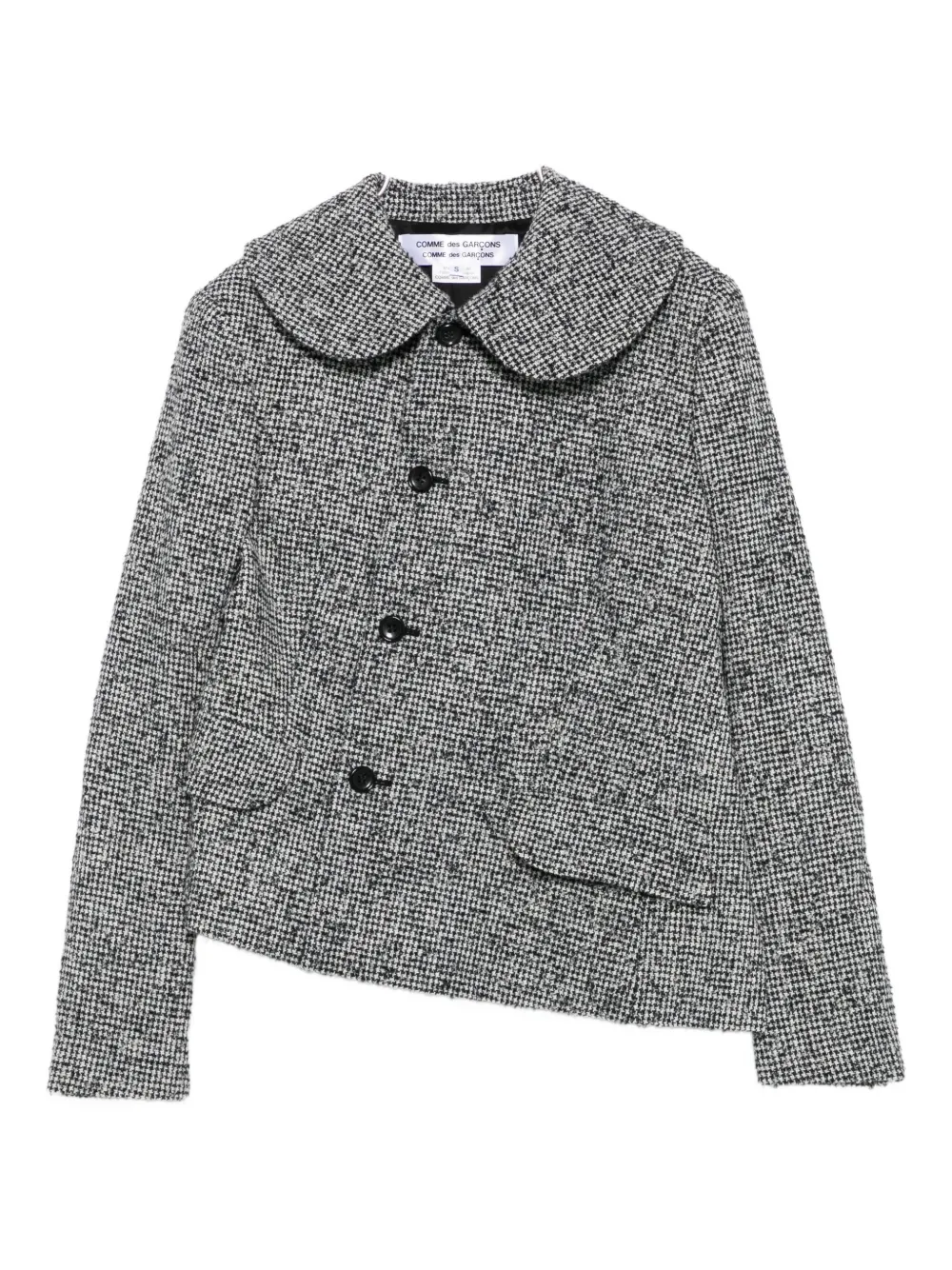 Comme Des Garçons Houndstooth Jacket In Gray