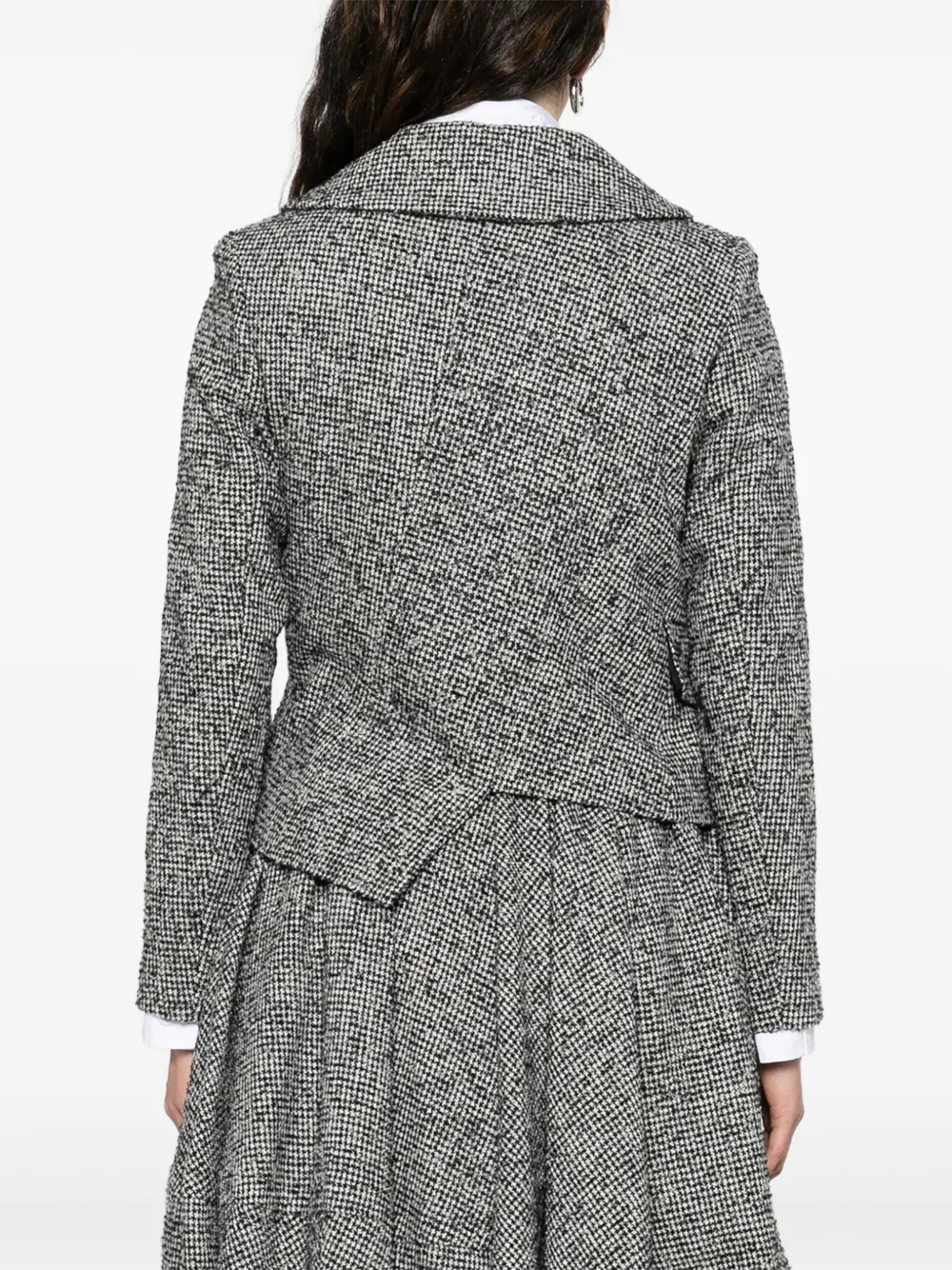 Comme Des Garçons Jack met pied-de-poule print Grijs