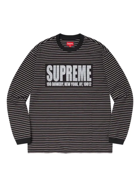 Supreme playera manga larga con rayas estampadas