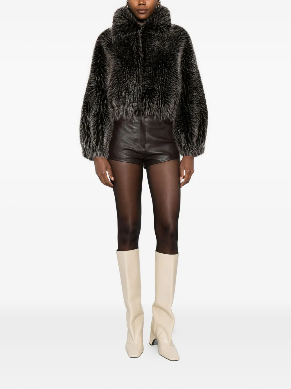 Valentini 1972 Cropped Jacket In Black