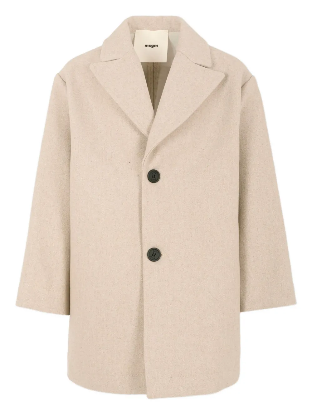 MSGM Kids buttoned coat | Neutrals | Image 1