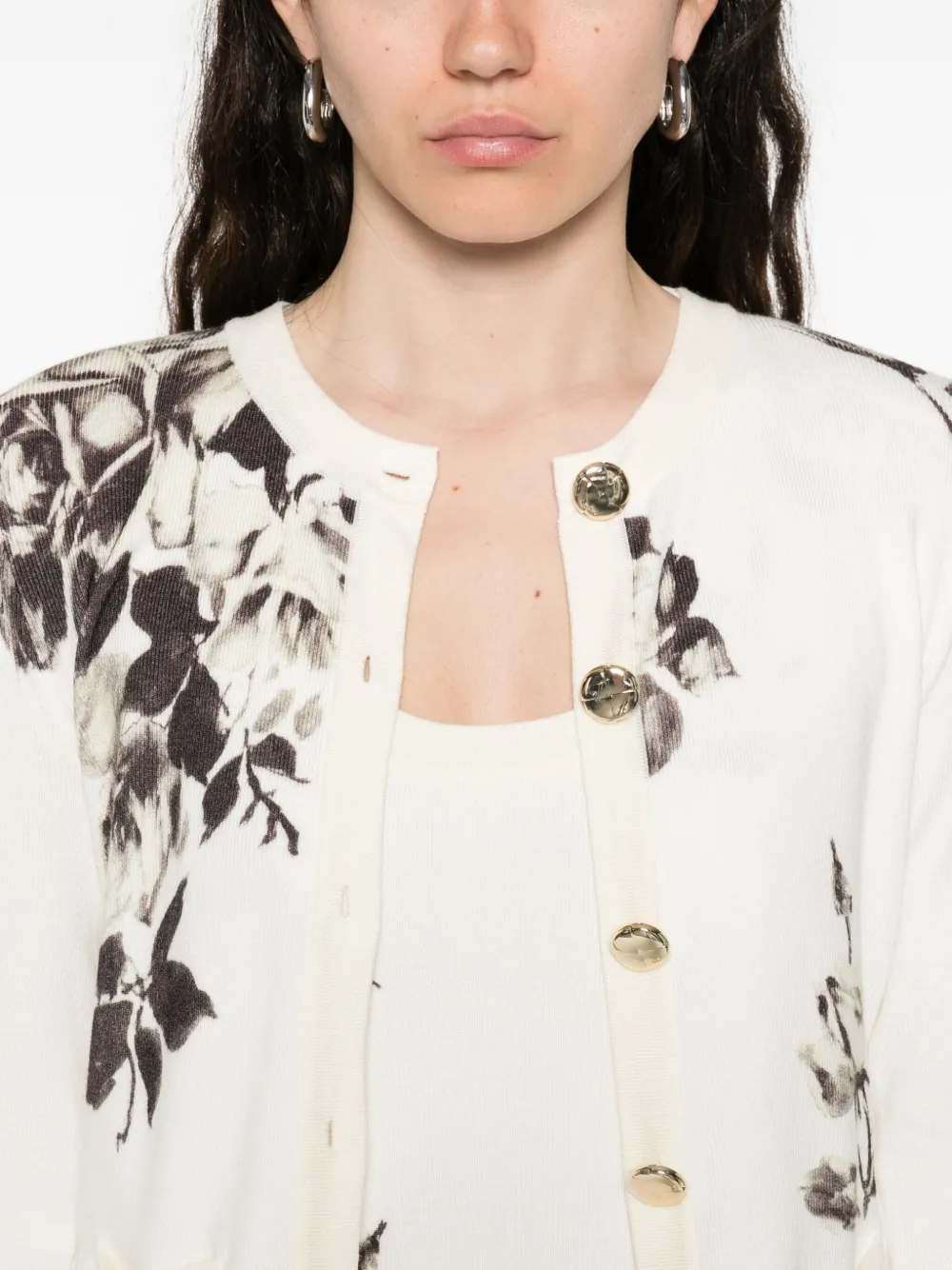 Blugirl Classic Knit Sweater With Long Sleeves In White