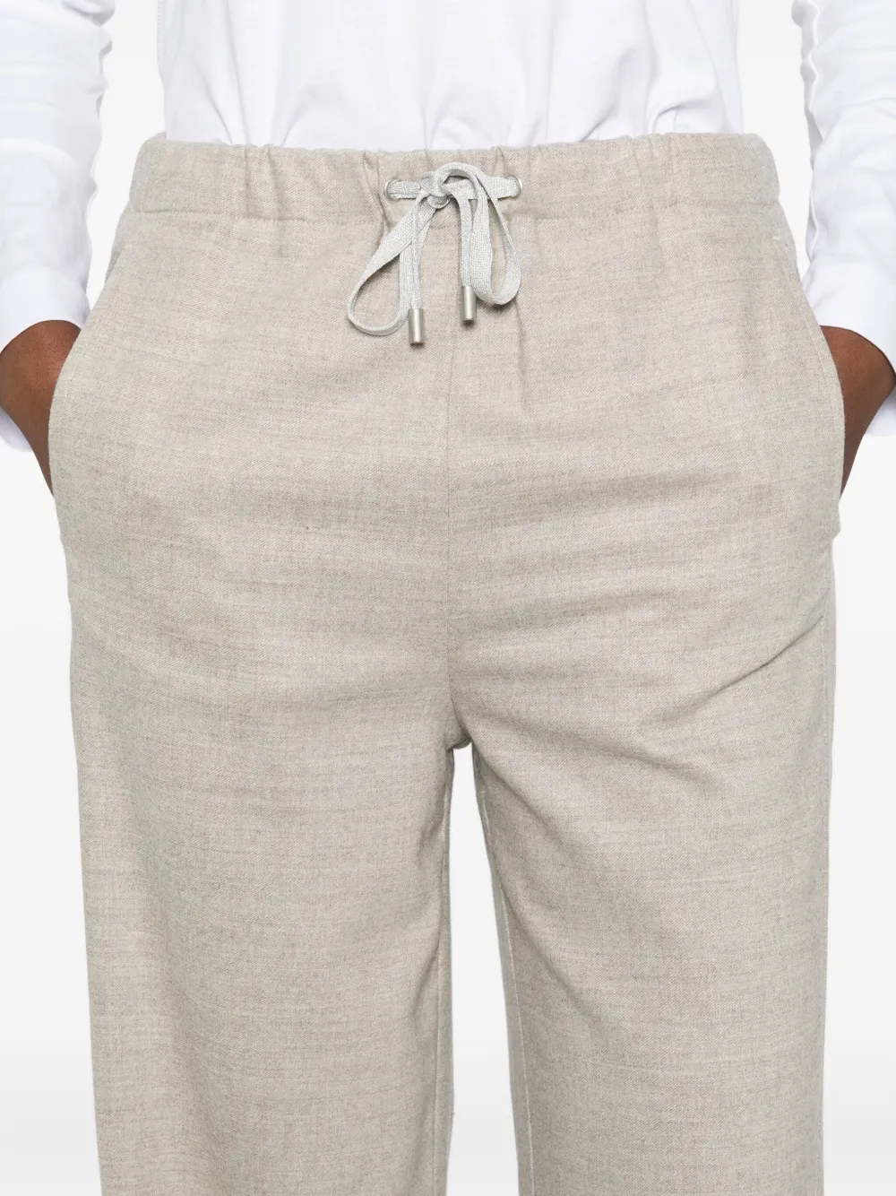 Gran Sasso Broek met trekkoordtaille Beige