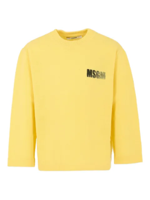 MSGM Kids logo crewneck sweater