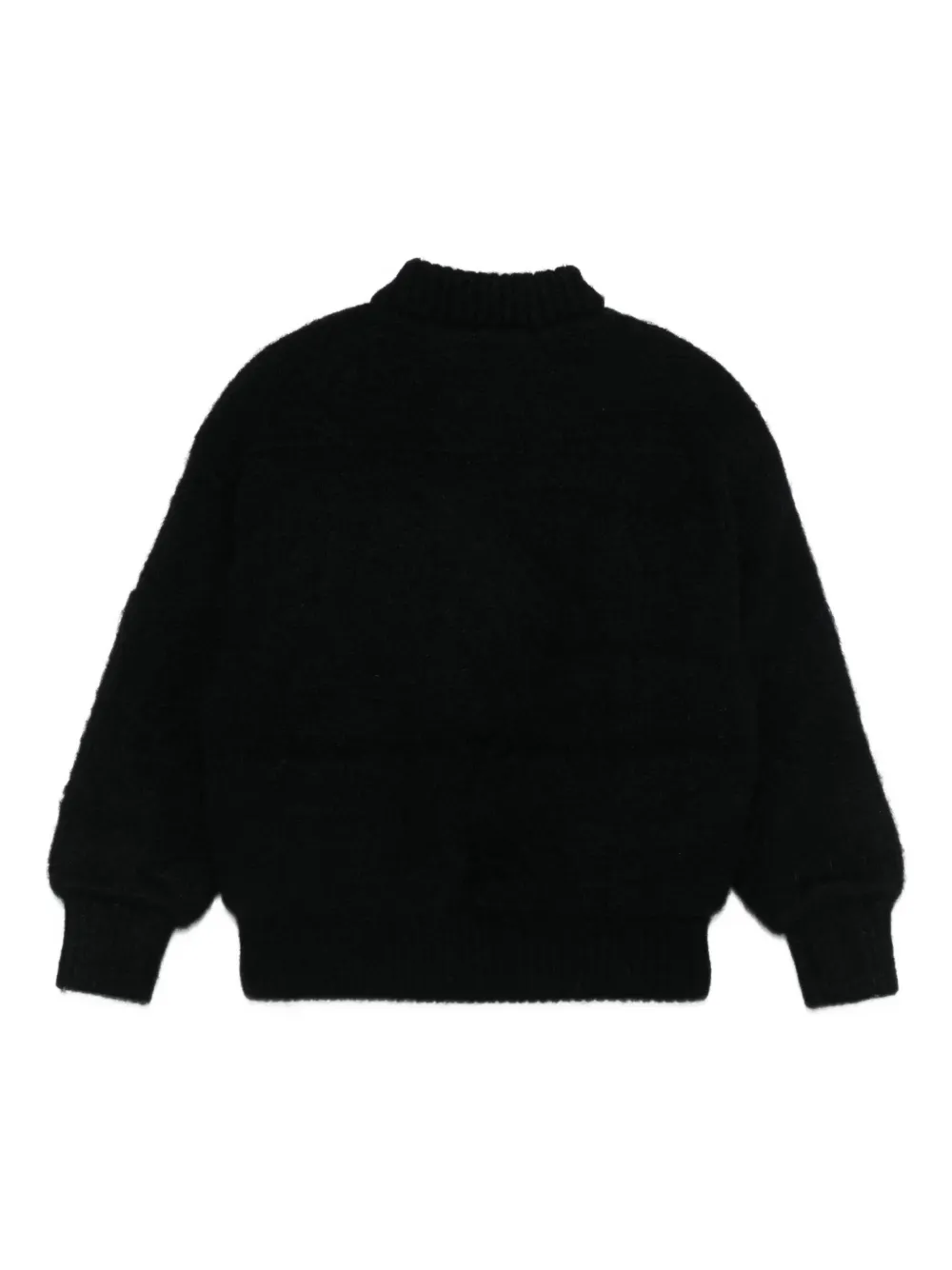 Msgm Logo-embroidered Zip-up Jacket In Black