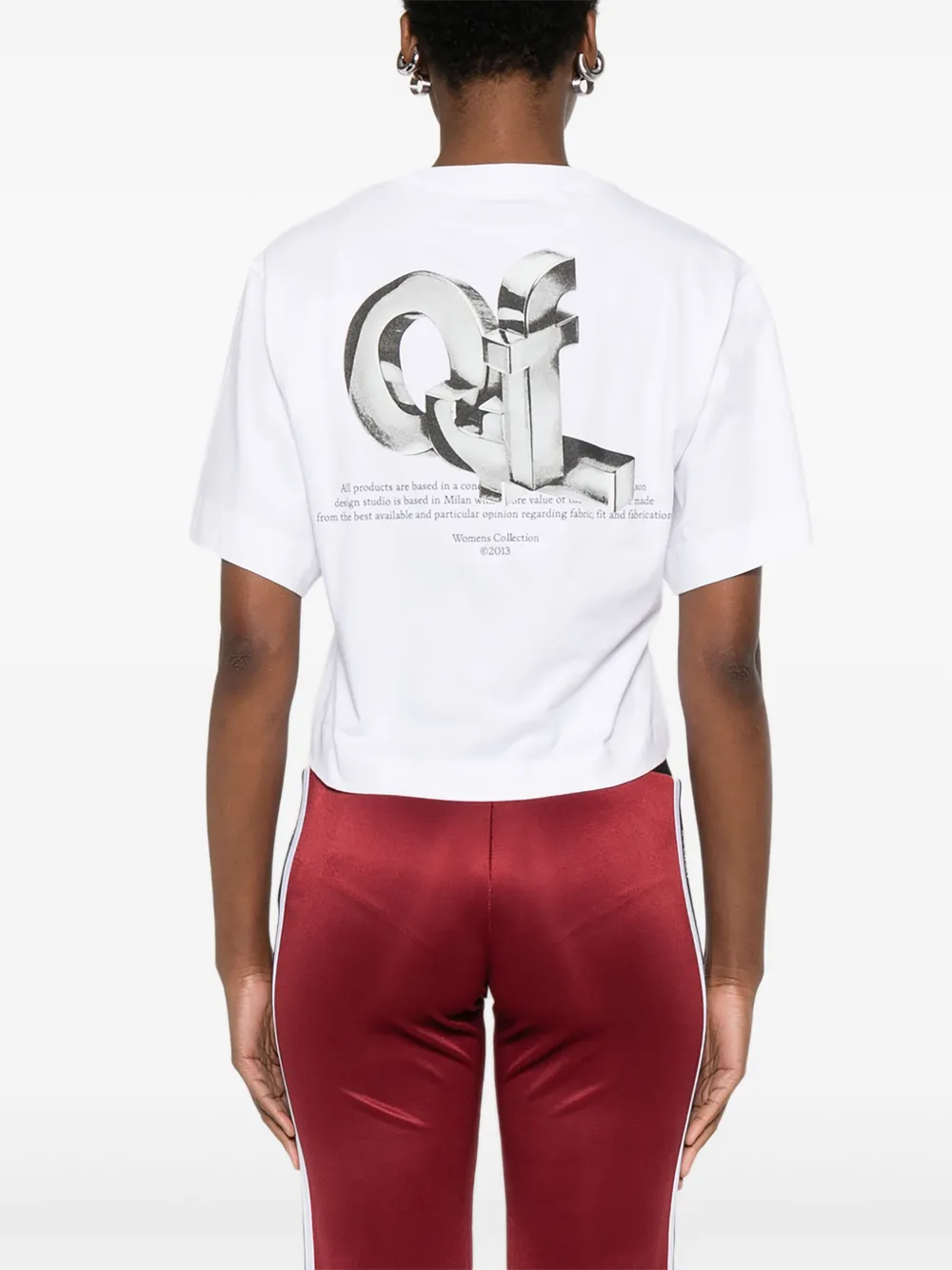 Off-White T-shirt met logoprint Wit