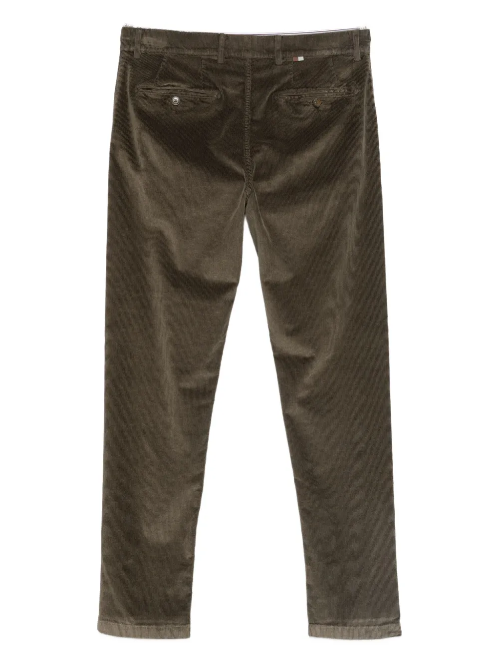 Canali corduroy straight-leg trousers - Groen