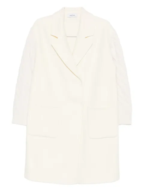 Gran Sasso cable-knit panelled coat