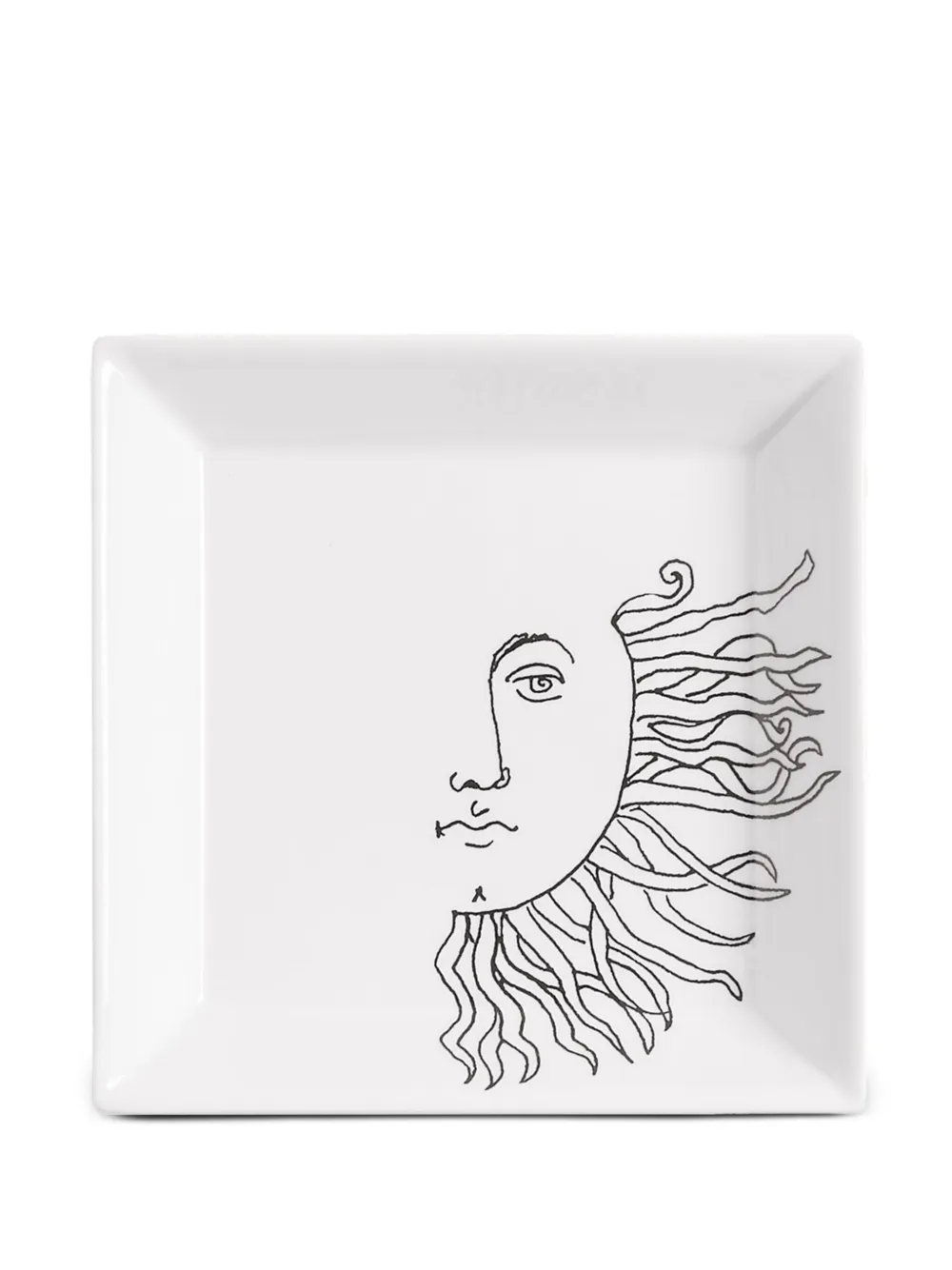 Fornasetti Solitario Square Tray (20,8cm X 20,8cm) In White