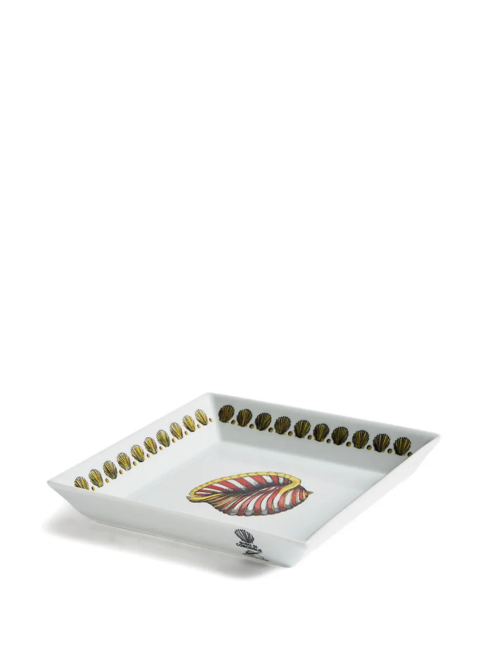 Fornasetti Vide-poche shell-pattern square tray (20,8cm x 20,8cm) | Decorative Trays & Plates | Image 2