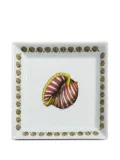 Fornasetti Vide-poche shell-pattern square tray (20,8cm x 20,8cm) - White