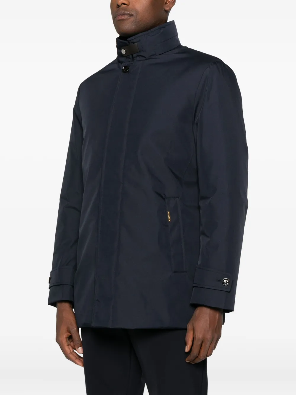 Moorer Buttoned Coat In Blue