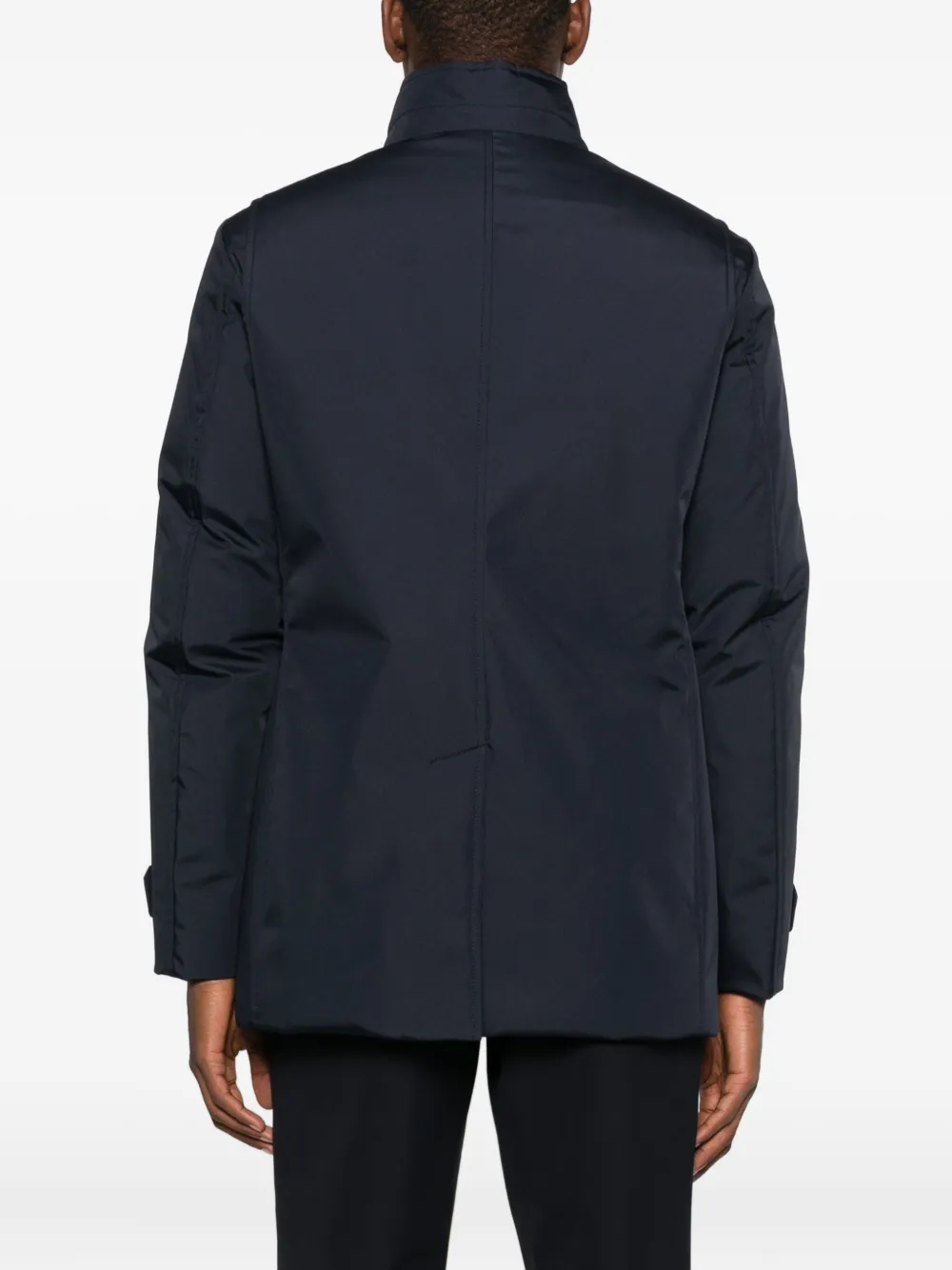 Moorer Buttoned Coat In Blue