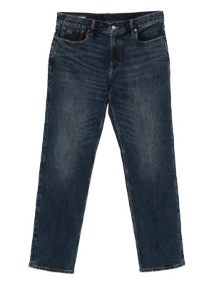 Emporio Armani Calça Jeans Com Efeito Destroyed | Azul | FARFETCH BR