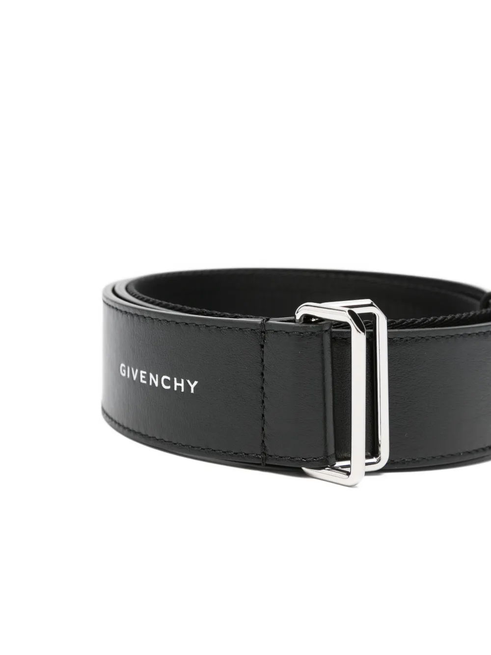 Givenchy logo-stamp leather belt - Zwart