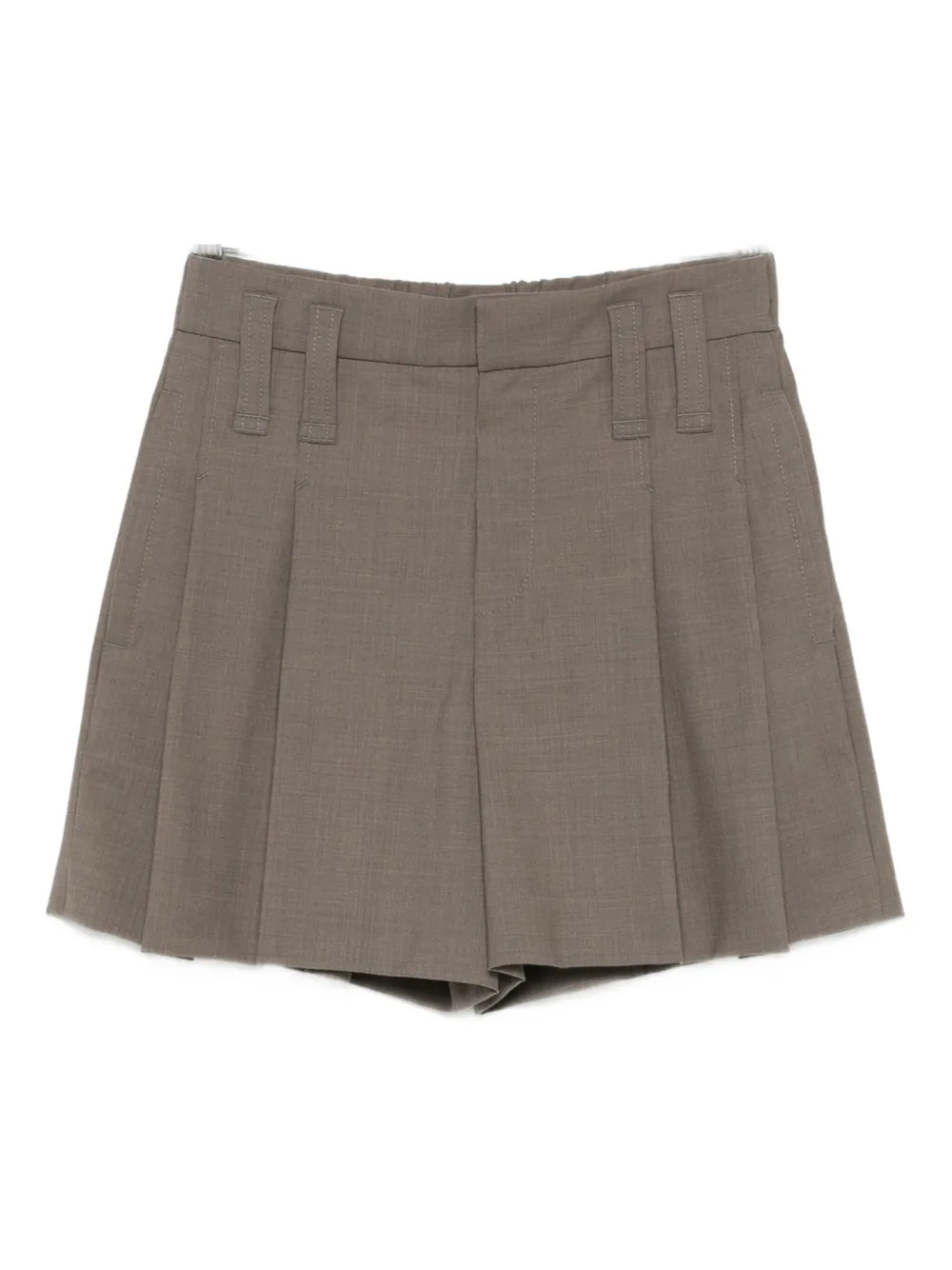 Brunello Cucinelli Pleated Shorts In Brown