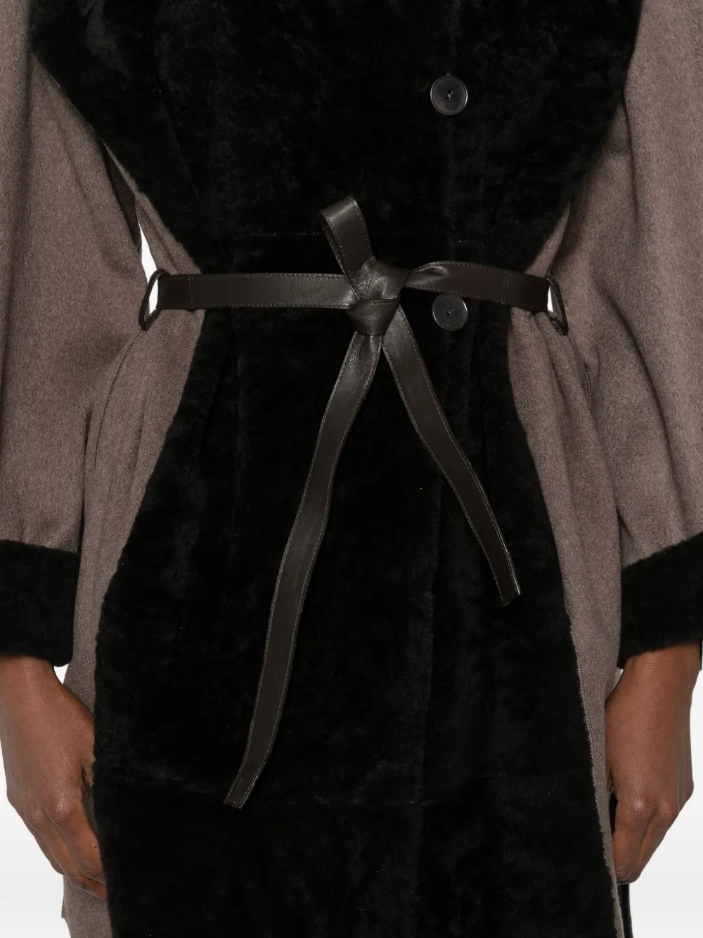 Marester Panelled Coat In Multi