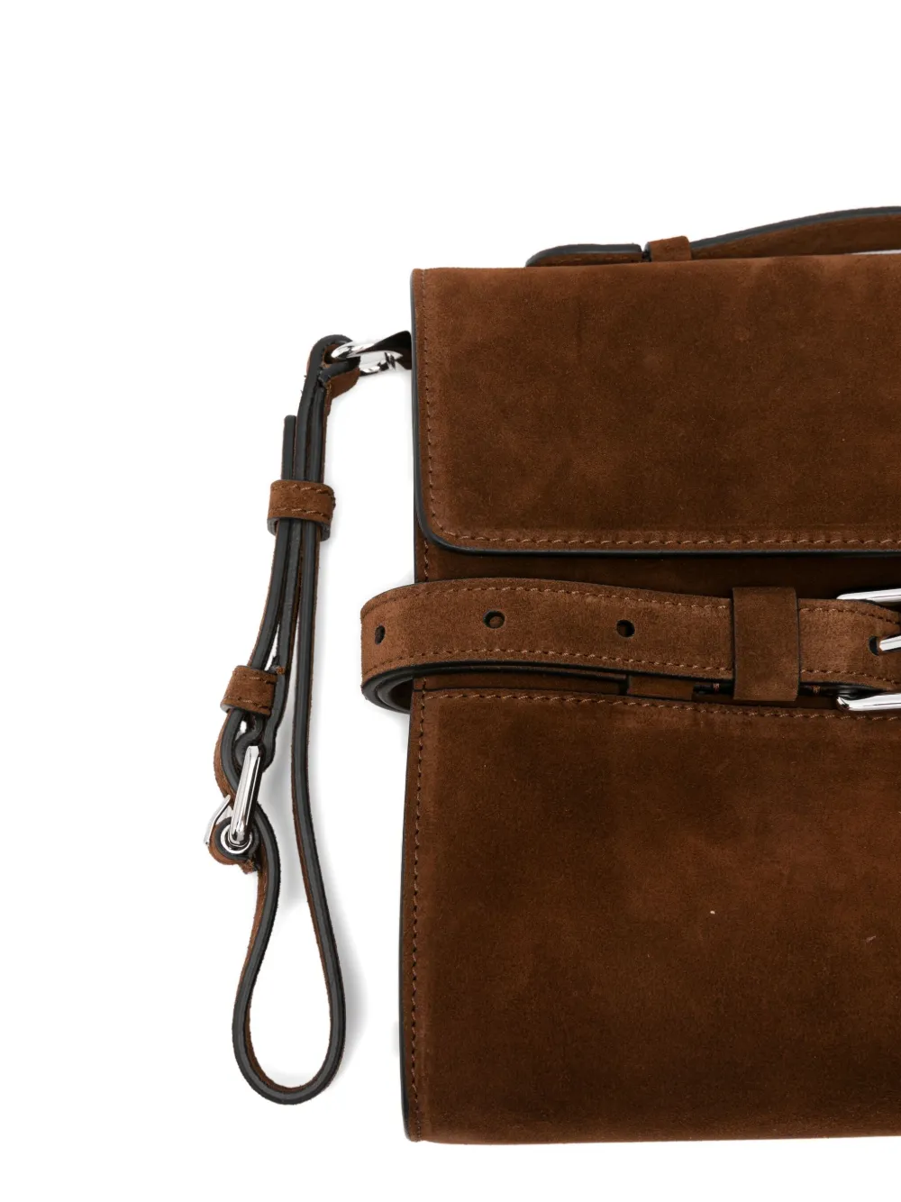 Moschino Clutch met gesp Bruin