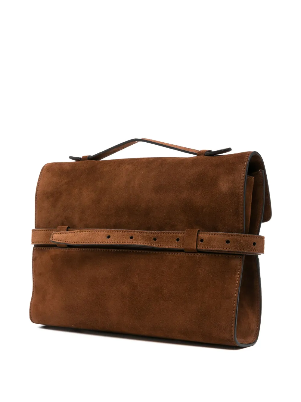 Moschino Clutch met gesp Bruin