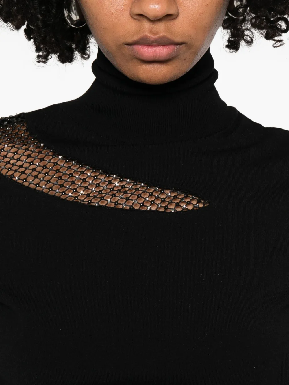 Genny Top met hoge hals Zwart