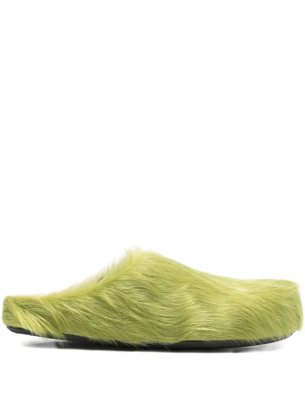 Marni Fussbett Sabot Genuine Calf Hair Clog In Green