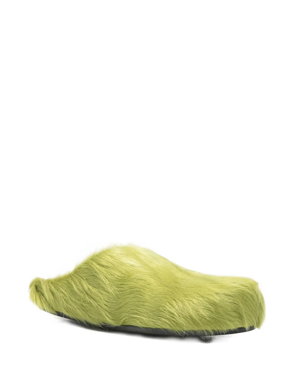 Marni Fussbett Sabot Genuine Calf Hair Clog In Green