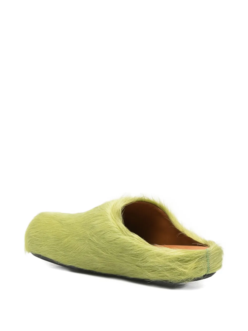 Marni Fussbett Sabot Genuine Calf Hair Clog In Green