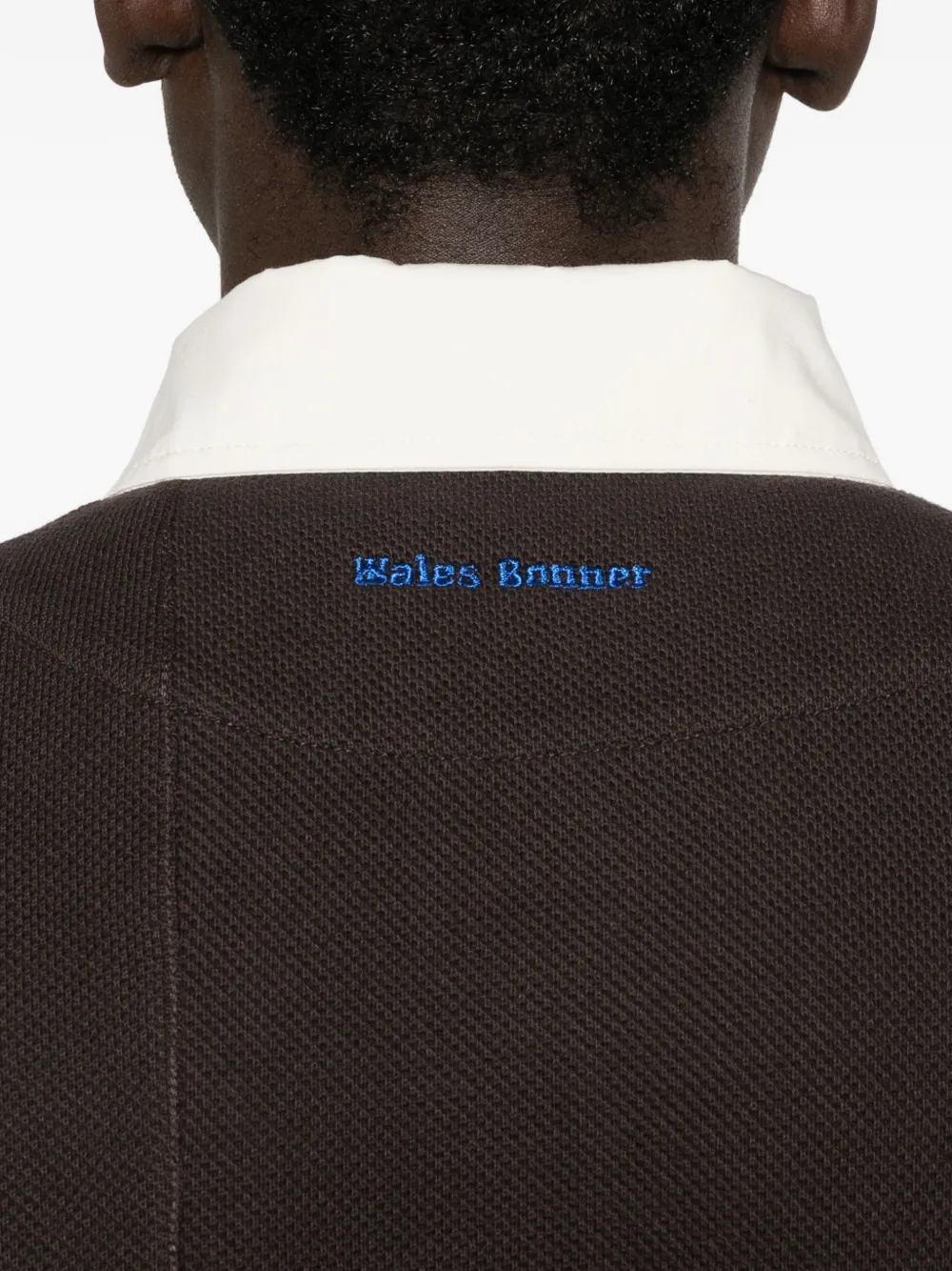 Wales Bonner ロングスリーブ ピケ ポロシャツ | ブラウン | FARFETCH JP