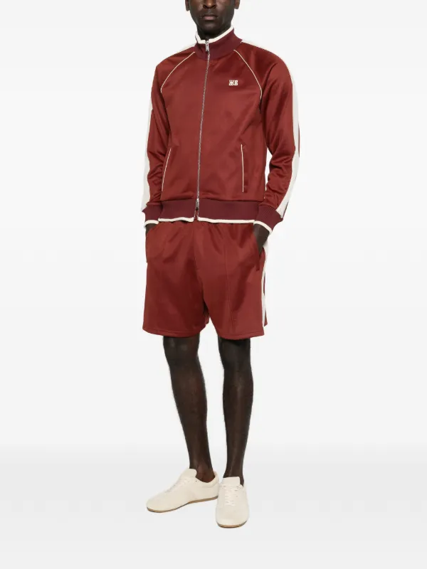Wales Bonner Wb Logo Stripe Jersey Track Jacket | Red | FARFETCH