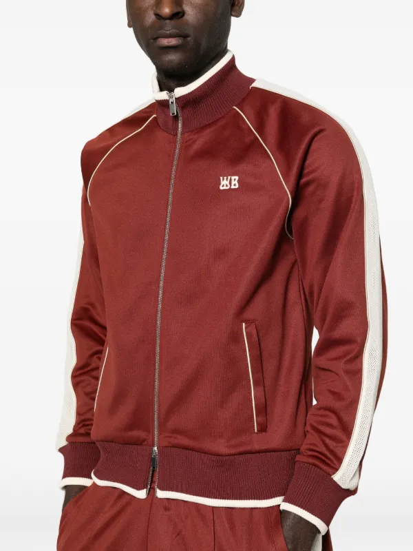 Wales Bonner レッド ブルゾン ジャケット Wales Bonner Wb Logo Stripe Jersey Track Jacket | Red | FARFETCH IN
