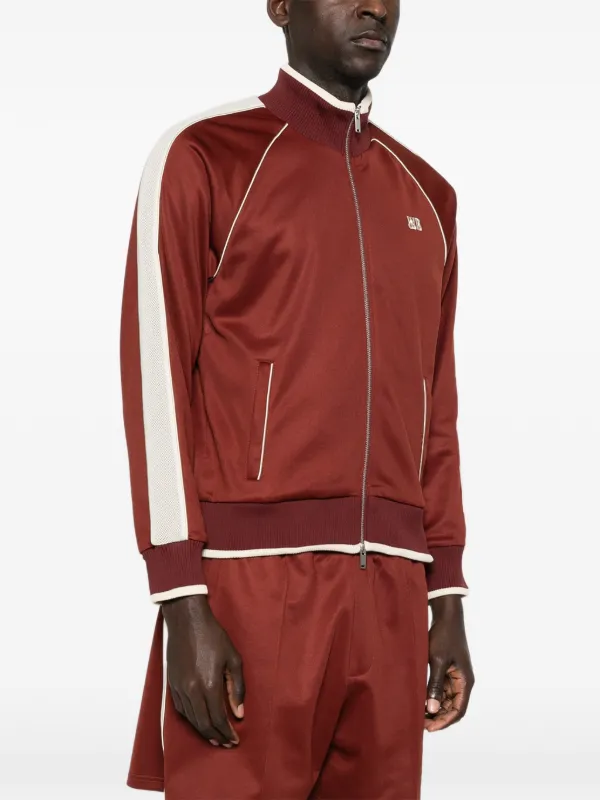 Wales Bonner Wb Logo Stripe Jersey Track Jacket | Red | FARFETCH