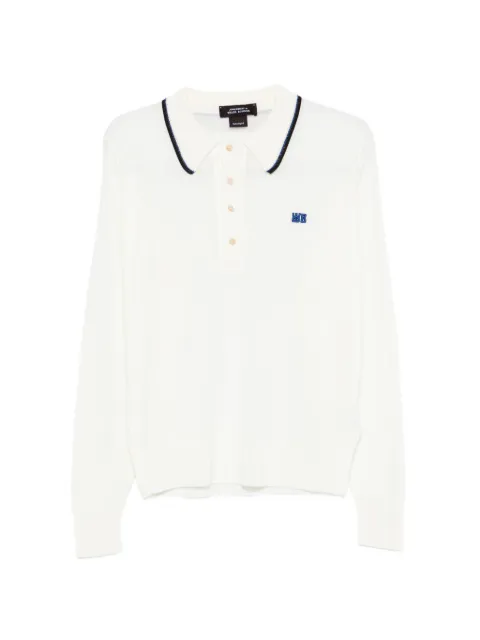 Wales Bonner x John Smedley logo-embroidery polo shirt