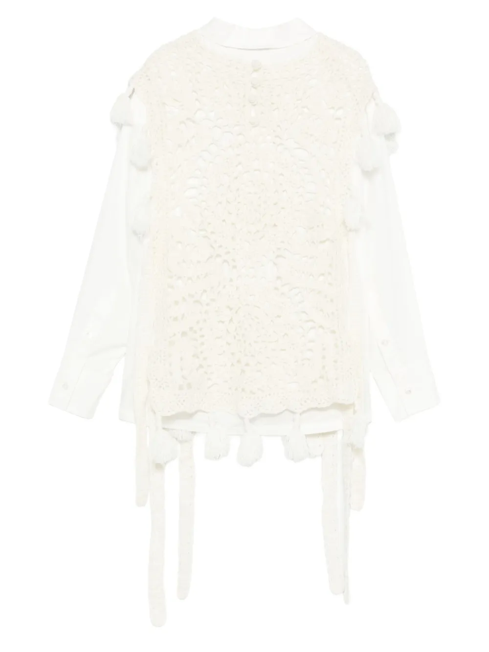 Sea Gehaakte top met kwastje Wit