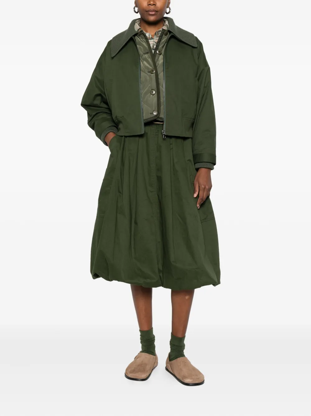 Sea Sullivan Bubble Skirt In Green